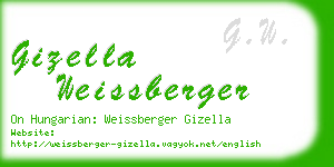 gizella weissberger business card